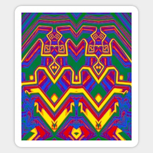 Gay Pride Abstract Geometric Mirrored Design Sticker